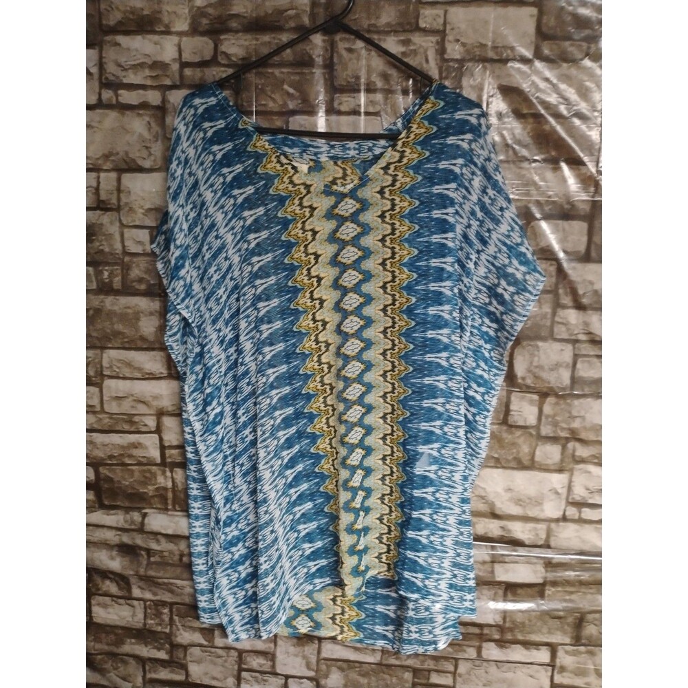 O'Neill Womens Medium Blue Swim Cover Up Sheer Beach